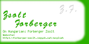 zsolt forberger business card